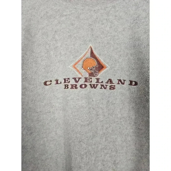 Vintage Brandon Grey Crewneck Long Sleeve Cleveland Browns Sweatshirt Small - Picture 3 of 6